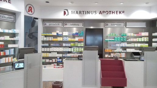 Martinus-Apotheke Wertingen Verkaufsraum unfertig Martinus-Apotheke
