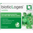 Produkt-Abbildung bioticLoges® subtilis Nahrungsergänzungsmittel mit 2 Mrd. koloniebildenden Einheiten Bacillus subtilis + Akazienfasern + Calcium als Beitrag zu einer normalen Funktion von Verdauungsenzymen