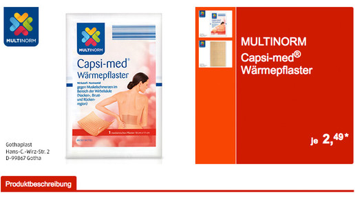 capsimed2 waermepflaster aldi scs