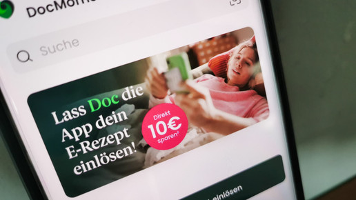 DocMorris-App mit Werbung für Bonus