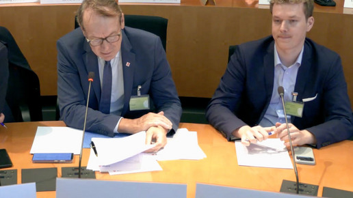 Thomas Preis und Benedikt Bühler in der Anhörung des Gesundheitsausschusses