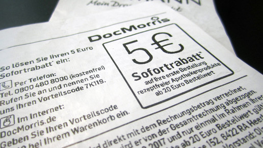 docmorris rabatt rossmann kassenbon aa
