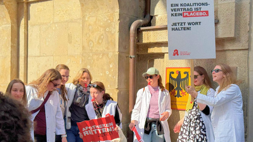 Protestzug in Berlin am BMG