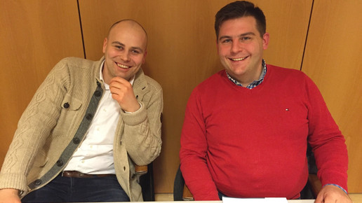 Apotheker Michael Spiegel  r.  und Thomas Lange ak sa