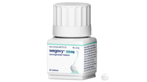 Packshot der Wegovy-Pille von Novo Nordisk