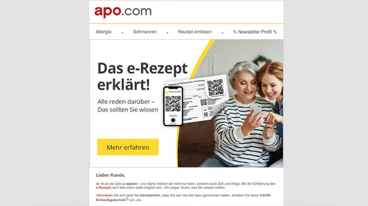 Apo.com: E-Rezept erklärt – 5 Euro geschenkt
