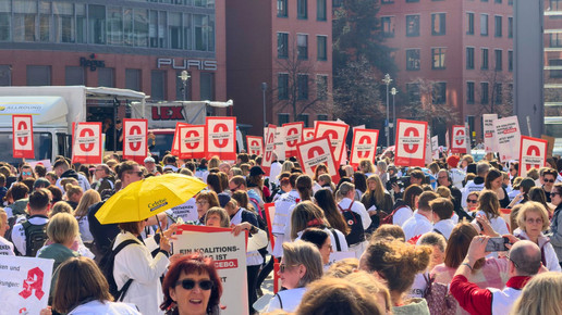 Überblick beim Protest in Berlin