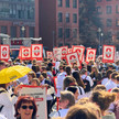 Überblick beim Protest in Berlin
