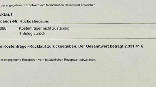 HIV-Retax: Kundin wechselt Kasse, Apotheker muss zahlen