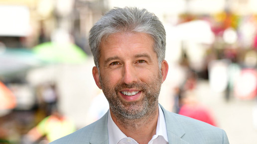 Foto: Boris Palmer in der Tübinger Innenstadt