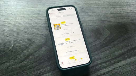 Foto: Rabattcouponübersicht in der App von Shop Apotheke.