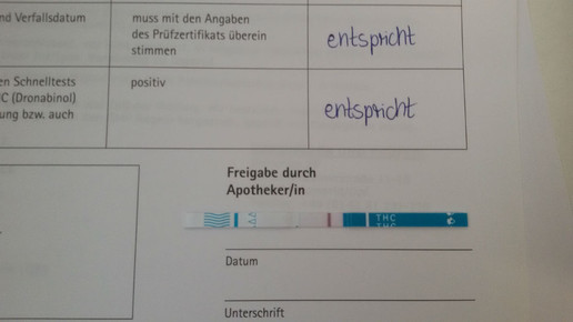 dronabinol identitaetspruefung entspricht