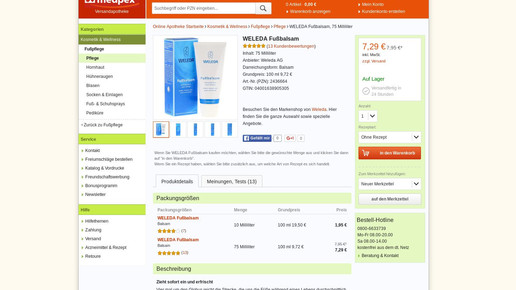 weleda amazon medpex gebrauchsinfo160126 screenshot