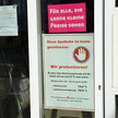 Streikplakat an Apotheke