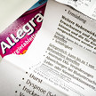 Allegra-Packung mit Beipackzettel