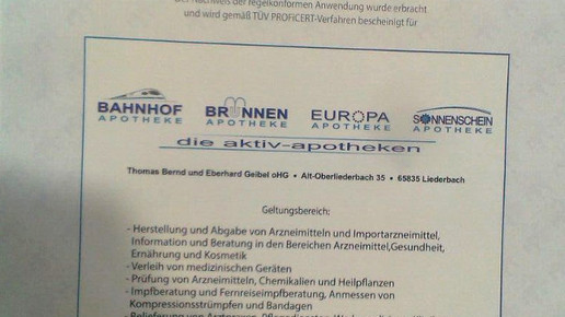 tuev zertifikat apo liederbach