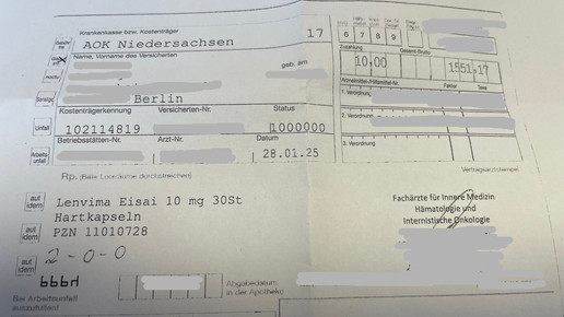 Achtung, Lenvima-Fake-Rezept: Apothekerin warnt