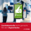 <p class="text-sc-1gbtlnm-0">Kontaktlose Einlasskontrolle durch den Digital Butler von Apostore