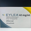 Eylea: 6-Monats-Intervall bekommt EU-Zulassung Foto: Frontseite der Umverpackung des Arzneimittels Eylea (Aflibercept) von Bayer.