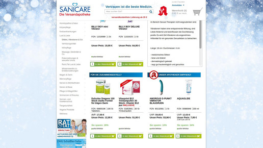 sanicare vibrator screenshot