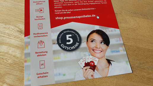 Flyer der Apotheke