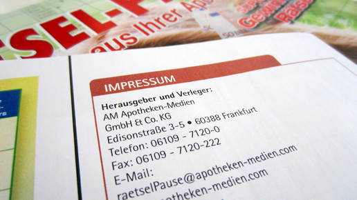 kundenzeitschrift raetselpause impressum aa