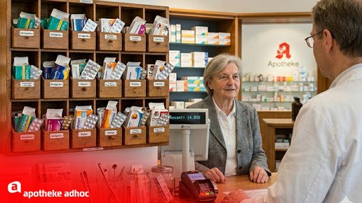 Foto: Ein Apotheker im HV mit Setzkasten