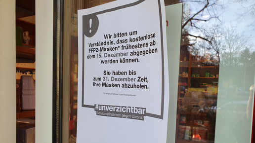 FFP2-Ausgabe: Verordnung tritt rückwirkend in Kraft