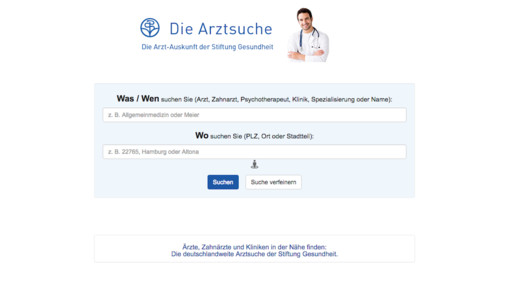 arzt-auskunft screenshot