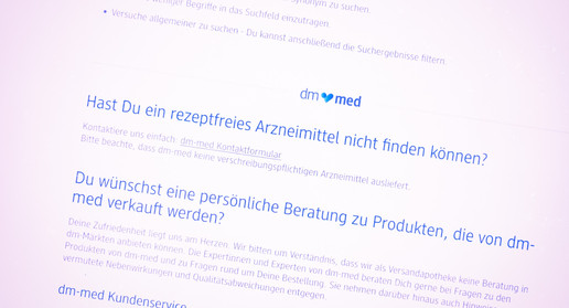 Website von dm-med