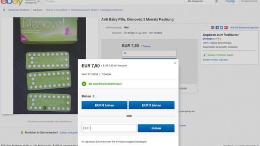 dienovel ebay screenshot
