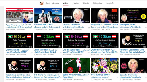 sonja hubmann youtube kanal screenshot2