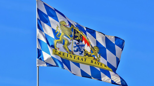 Bayerische Flagge.