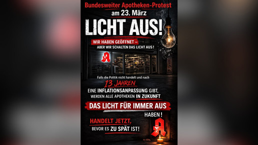 Foto: Protestplakat der Stadt-Apotheke Bräunlingen