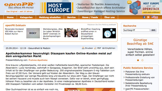 open PR-meldung-Frohme-Apotheke