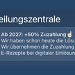 DocMorris nutzt Spargesetz für eigene Werbung Screenshot einer Push-Nachricht der DocMorris-App zum Erlass der Zuzahlung bei E-Rezept-Bestellung über die App