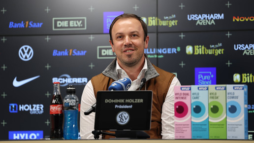 Dominik Holzer bei PK des SV Elversberg