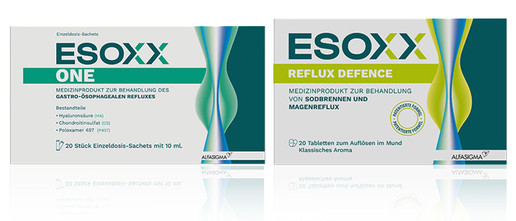 ESOXX ONE und ESOXX REFLUX DEFENCE zur effektiven Linderung von Refluxbeschwerden und Sodbrennen