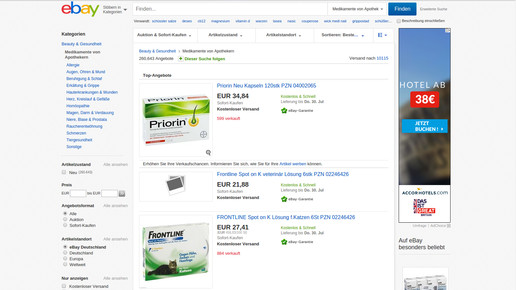 ebay apothekerkategorie screenshot