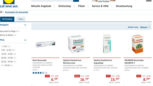 lidl versandapo screenshot