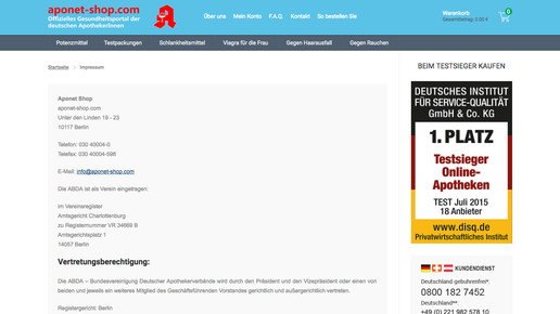 aponet-shop impressum scs