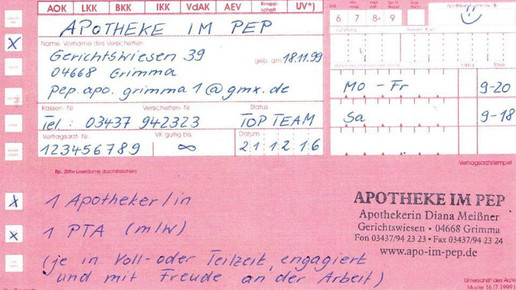 mitarbeitersuche via facebook pepapotheke