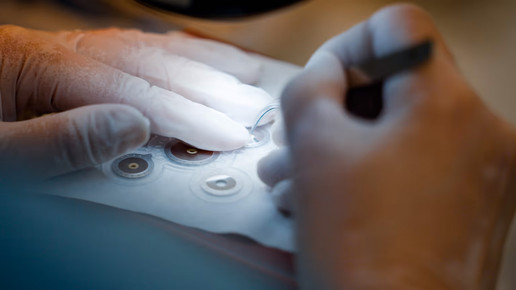 Implantat von Precisis im OP-Licht