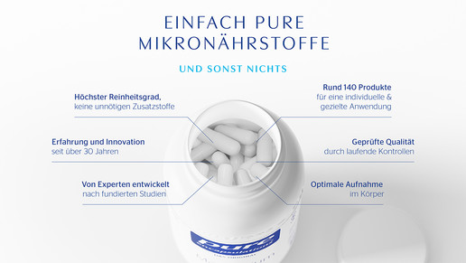 Infografik zu Qualitätsmerkmalen von Pure Encapsulations.