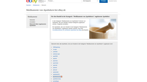 ebay versandapotheken screenshot