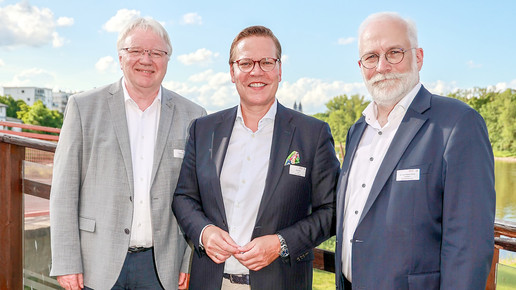 Mathias Arnold, Tino Sorge und Dr. Jens-Andreas Münch beim Frühlingsfest