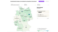Deutschlandkarte mit den Entfernungen zur nächsten Apotheke laut Barmer-Geodatenanalyse
