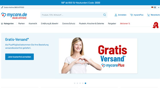 Neuer Mycare-Shop mit Patientenbrief