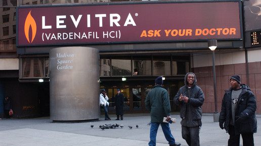 Rx-Werbeplakat für Levitra in den USA
