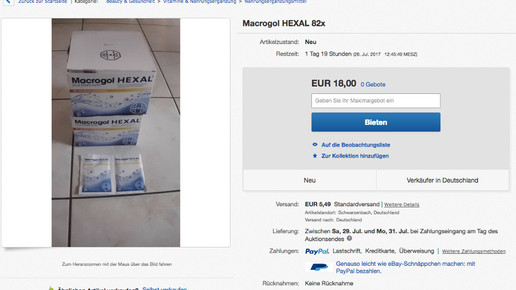 ebay macrogol hexal scs